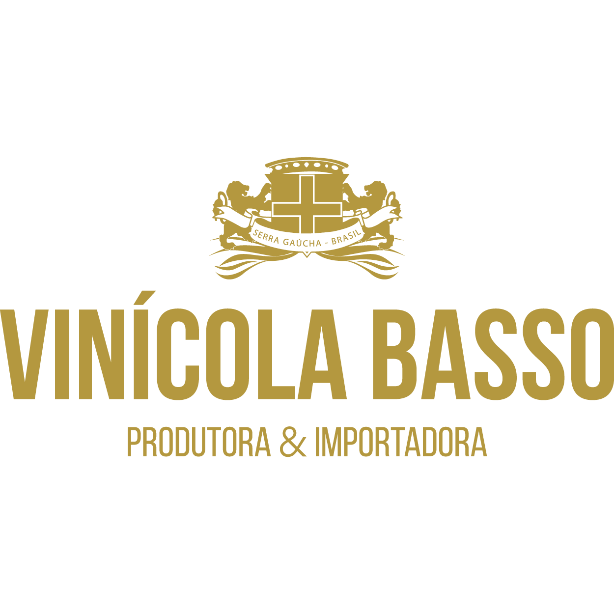 Logotipo Vinícola Basso Dourado